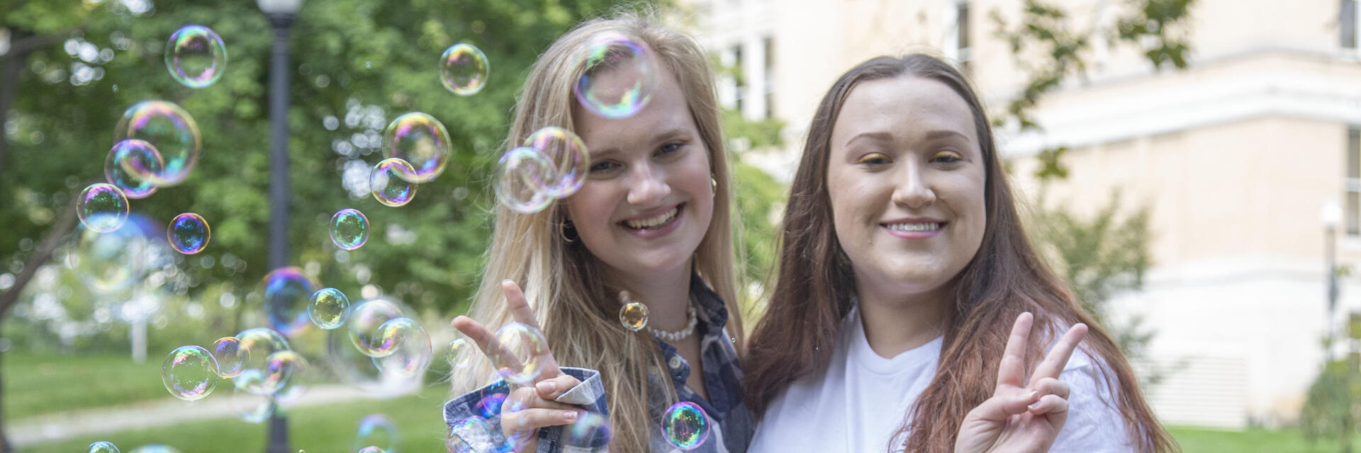 Students smiling