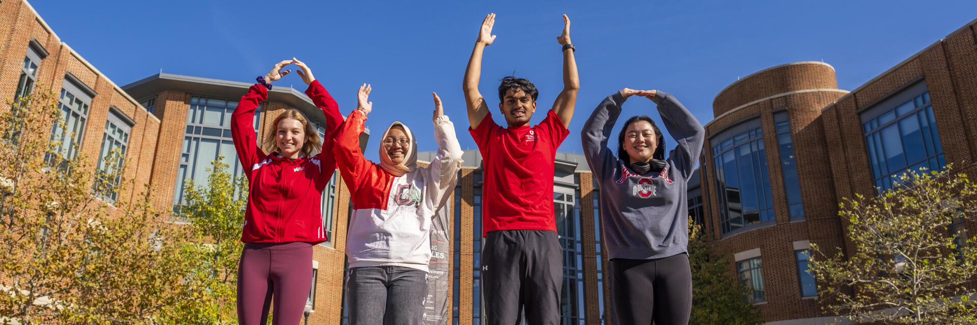 Students in front of the Union