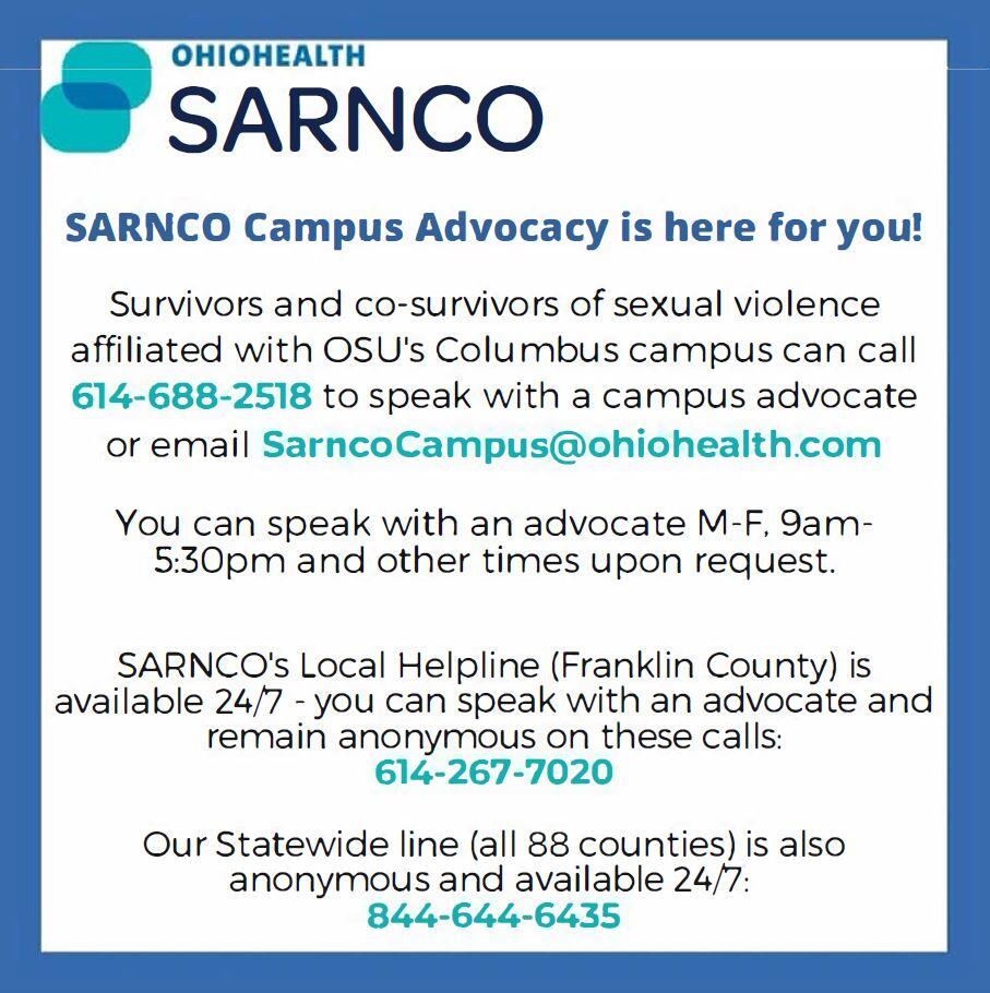 Ohio Health SARNCO Campus Advocacy