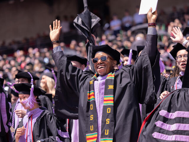 Students at graduation